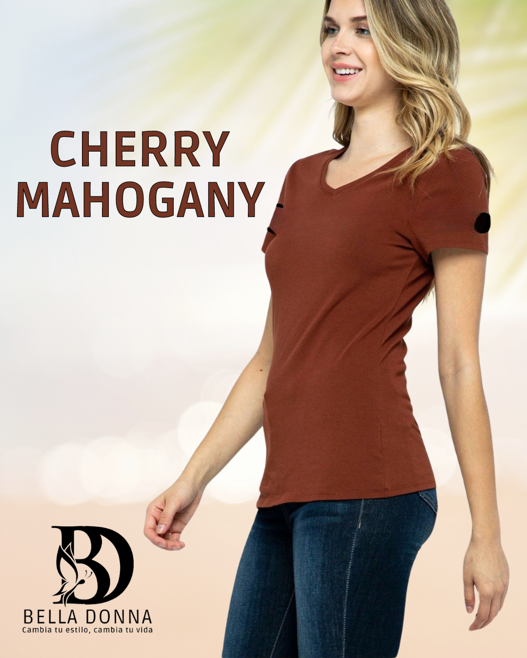 Women's basic V-neck