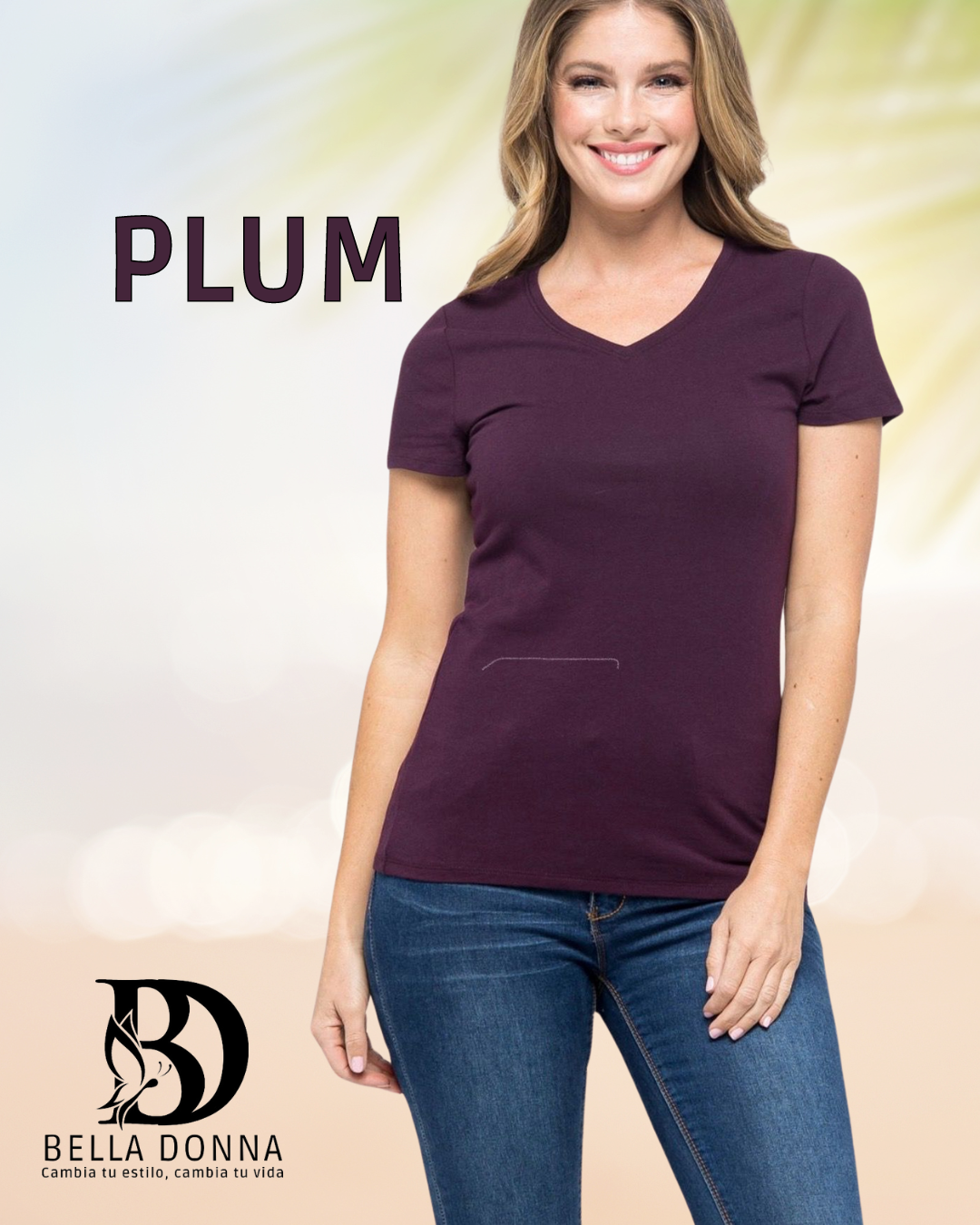 Women's basic V-neck