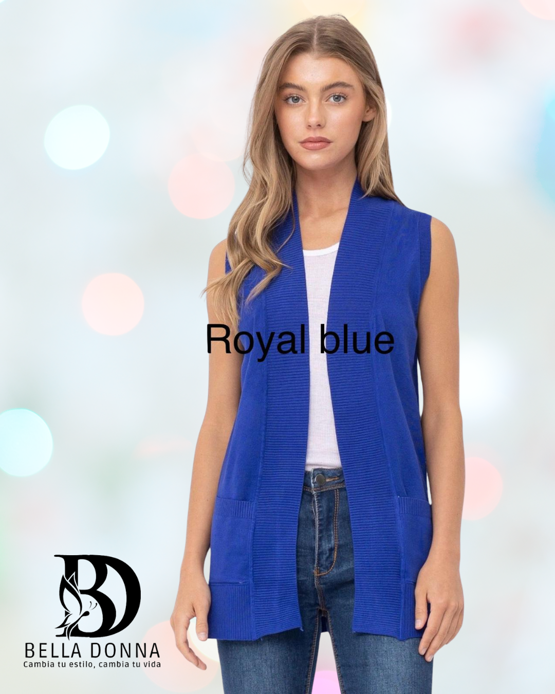 Open Front Vest Cardigan